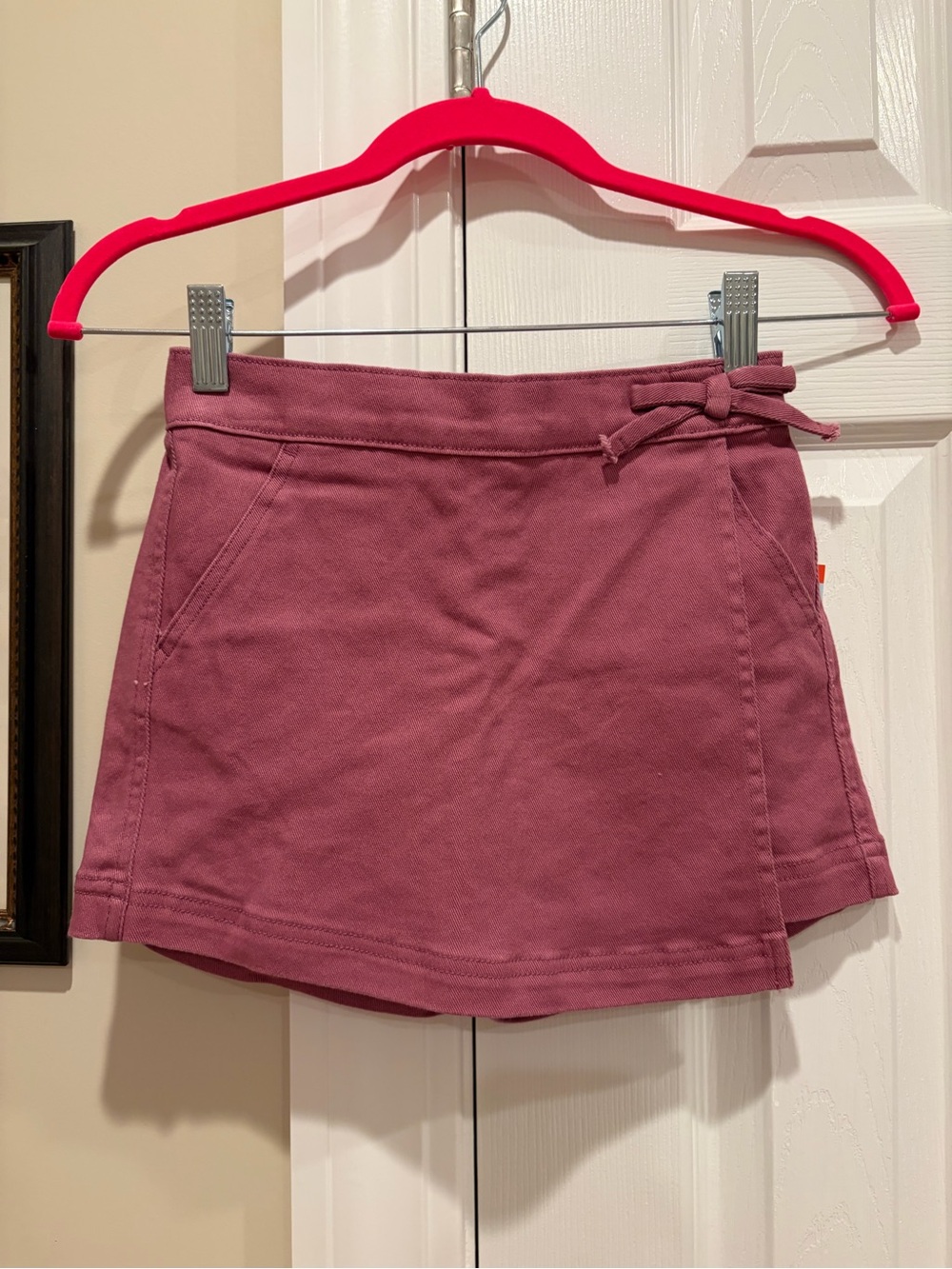 Cat & Jack Mauve Wrap Skort with Side Tie